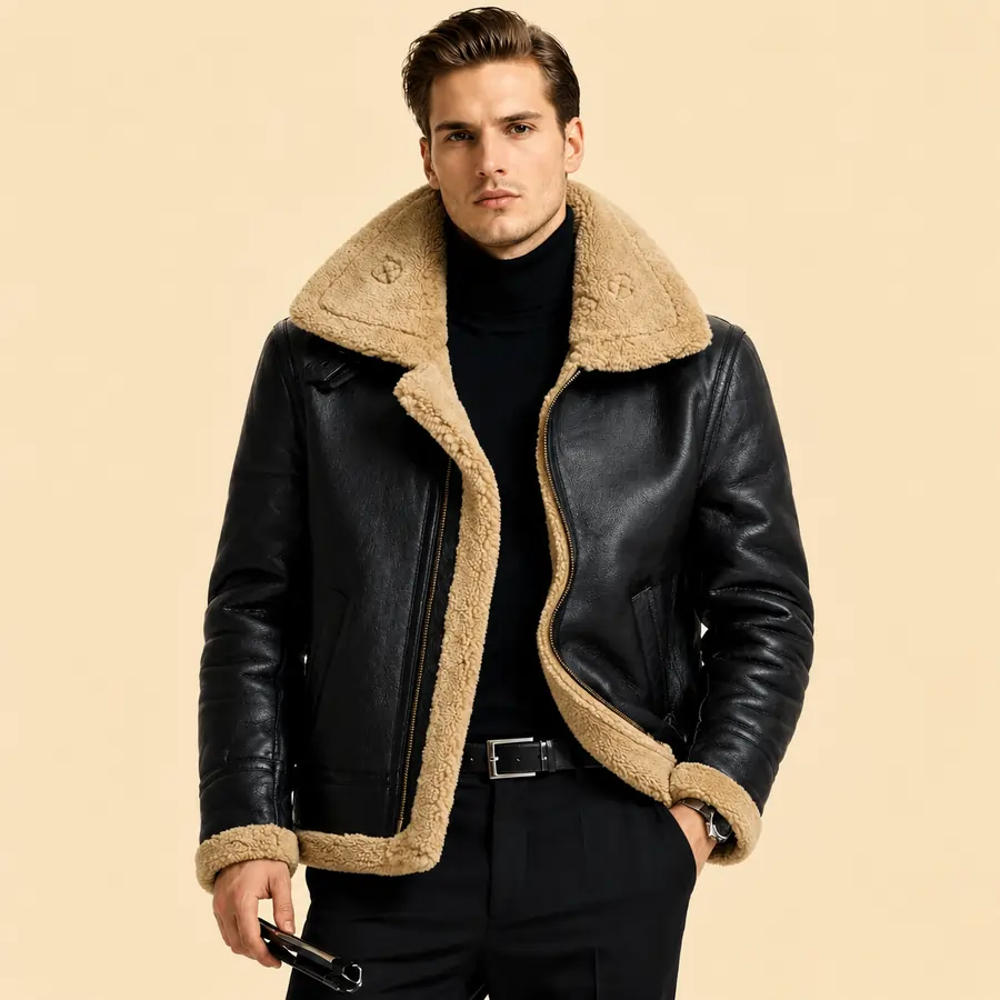 Men's B3 leather bomber jacket